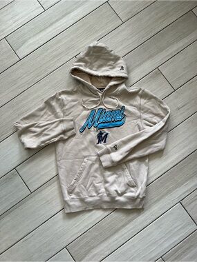New Era Marlins Hooded Pullover Men's Size Small
